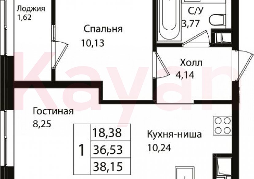 Продажа 2-комн. квартиры, 36.53 кв.м фото 0 Продажа 2-комн. квартиры, 36.53 кв.м фото 0
