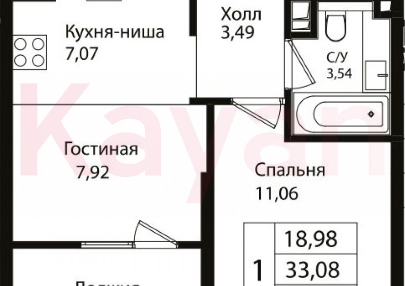 Продажа 2-комн. квартиры, 33.08 кв.м фото 0 Продажа 2-комн. квартиры, 33.08 кв.м фото 0