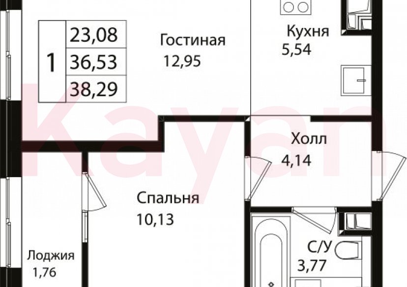 Продажа 2-комн. квартиры, 36.53 кв.м фото 0 Продажа 2-комн. квартиры, 36.53 кв.м фото 0