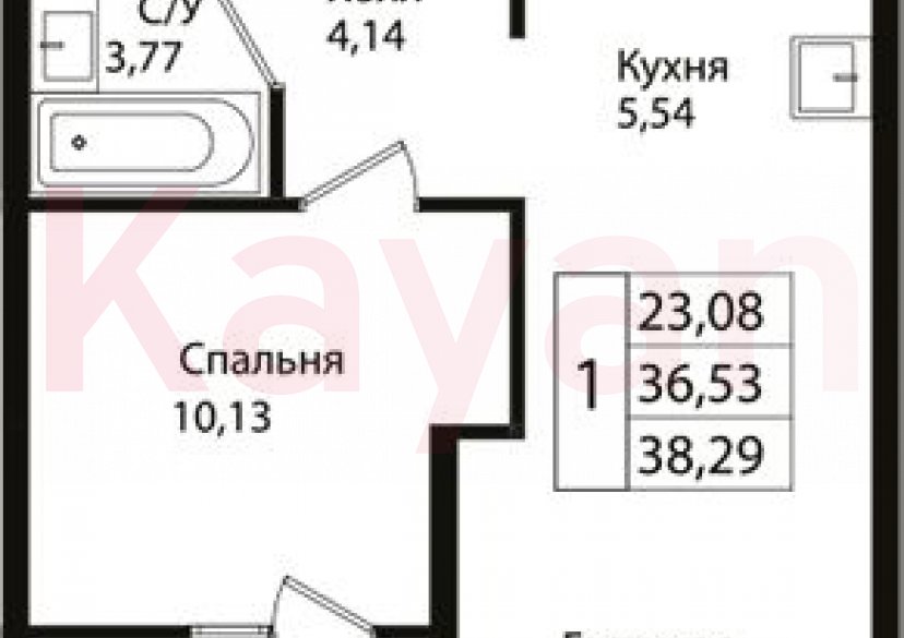 Продажа 2-комн. квартиры, 36.53 кв.м фото 0