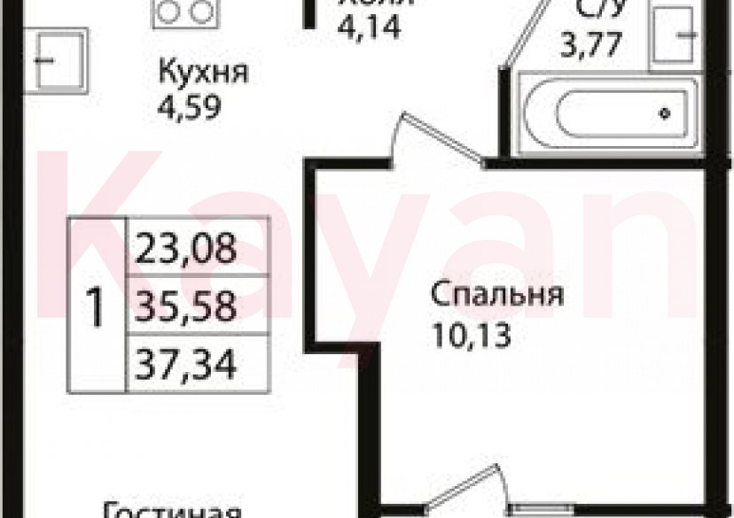 Продажа 2-комн. квартиры, 35.58 кв.м фото 0 Продажа 2-комн. квартиры, 35.58 кв.м фото 0