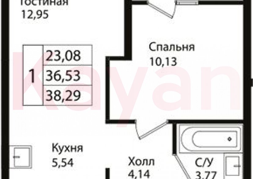 Продажа 2-комн. квартиры, 36.53 кв.м фото 0
