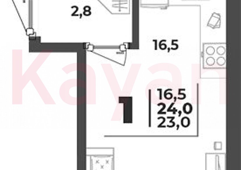 Продажа студии, 23 кв.м фото 0 Продажа студии, 23 кв.м фото 0