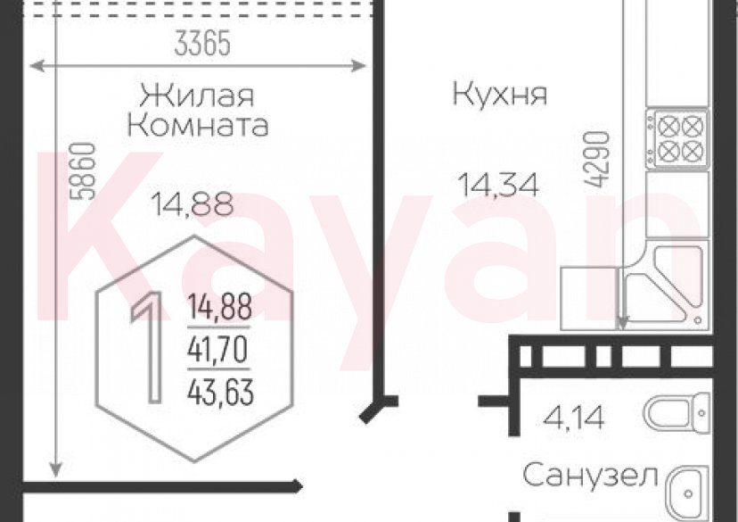Продажа 1-комн. квартиры, 39.77 кв.м фото 0 Продажа 1-комн. квартиры, 39.77 кв.м фото 0