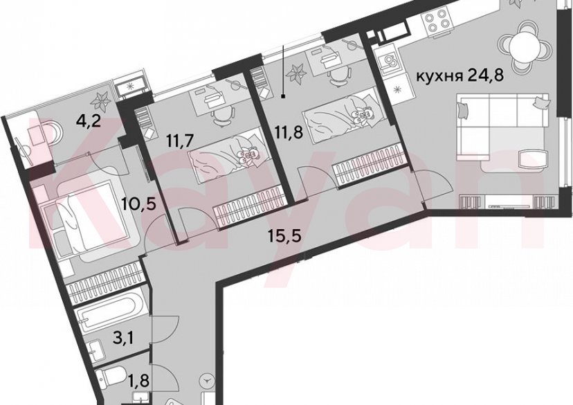 Продажа 4-комн. квартиры, 80 кв.м фото 0 Продажа 4-комн. квартиры, 80 кв.м фото 0