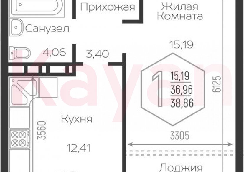 Продажа 1-комн. квартиры, 35.06 кв.м фото 0