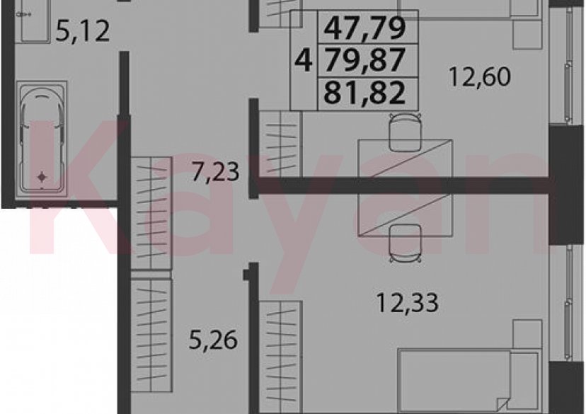 Продажа 4-комн. квартиры, 79.87 кв.м фото 0 Продажа 4-комн. квартиры, 79.87 кв.м фото 0