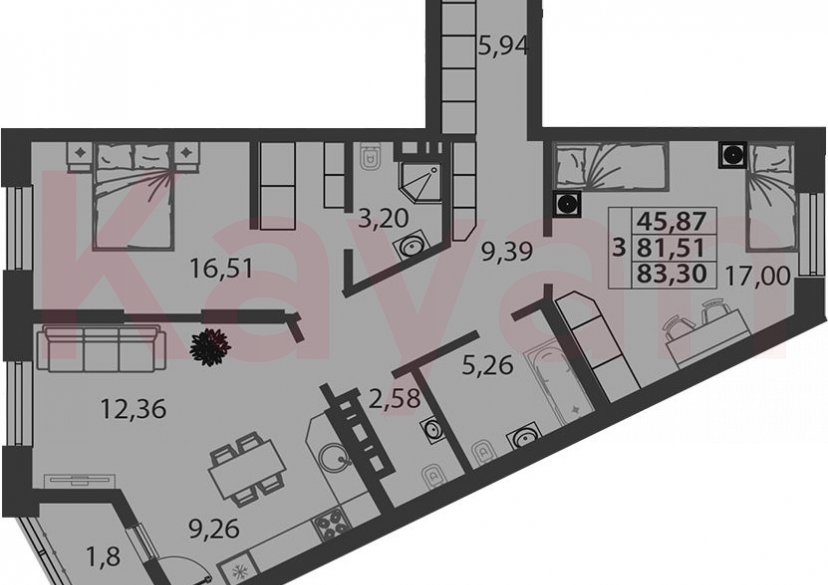 Продажа 3-комн. квартиры, 81.5 кв.м фото 0 Продажа 3-комн. квартиры, 81.5 кв.м фото 0