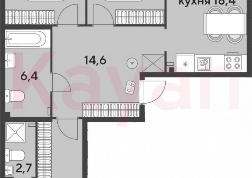 Продажа 4-комн. квартиры, 89.6 кв.м фото 0