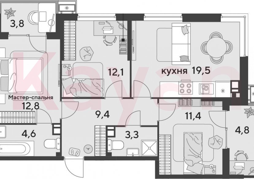 Продажа 4-комн. квартиры, 73.1 кв.м фото 0 Продажа 4-комн. квартиры, 73.1 кв.м фото 0