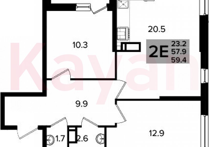 Продажа 3-комн. квартиры, 57.9 кв.м фото 0 Продажа 3-комн. квартиры, 57.9 кв.м фото 0