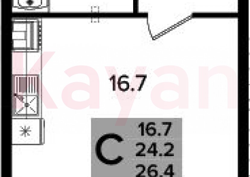 Продажа студии, 24.2 кв.м фото 0 Продажа студии, 24.2 кв.м фото 0