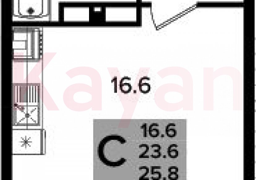 Продажа студии, 23.6 кв.м фото 0