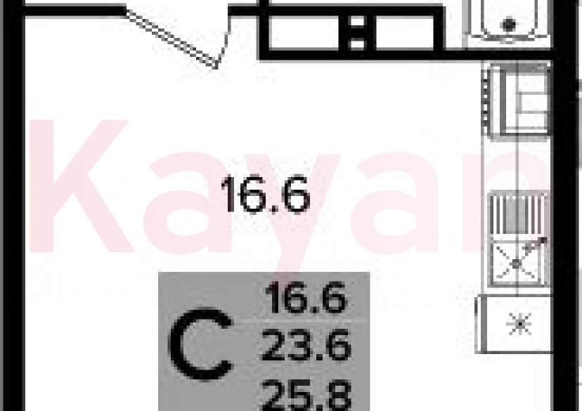 Продажа студии, 23.6 кв.м фото 0 Продажа студии, 23.6 кв.м фото 0
