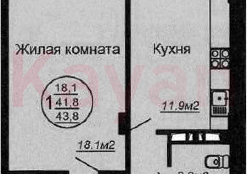 Продажа 1-комн. квартиры, 43.94 кв.м фото 0 Продажа 1-комн. квартиры, 43.94 кв.м фото 0