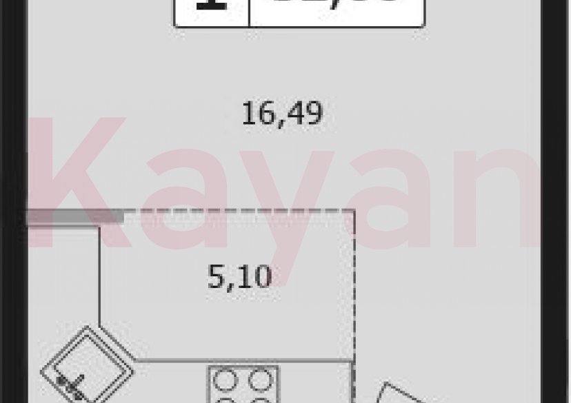 Продажа студии, 32.1 кв.м фото 0