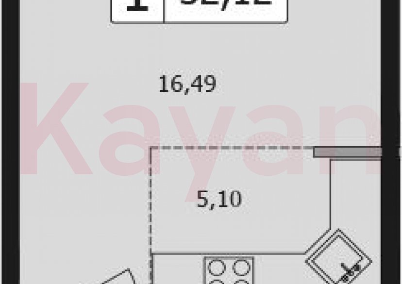 Продажа студии, 29.48 кв.м фото 0