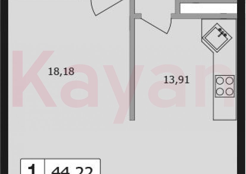Продажа 1-комн. квартиры, 40.54 кв.м фото 0 Продажа 1-комн. квартиры, 40.54 кв.м фото 0