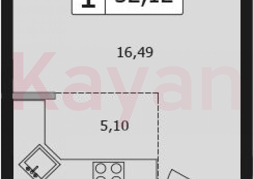 Продажа студии, 32.1 кв.м фото 0
