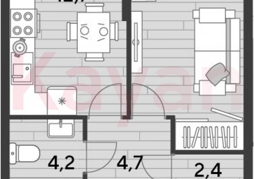 Продажа 1-комн. квартиры, 37.9 кв.м фото 0 Продажа 1-комн. квартиры, 37.9 кв.м фото 0