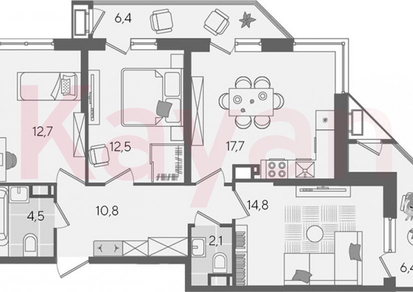 Продажа 4-комн. квартиры, 75.1 кв.м фото 0