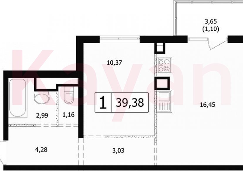 Продажа 2-комн. квартиры, 38.28 кв.м фото 0 Продажа 2-комн. квартиры, 38.28 кв.м фото 0
