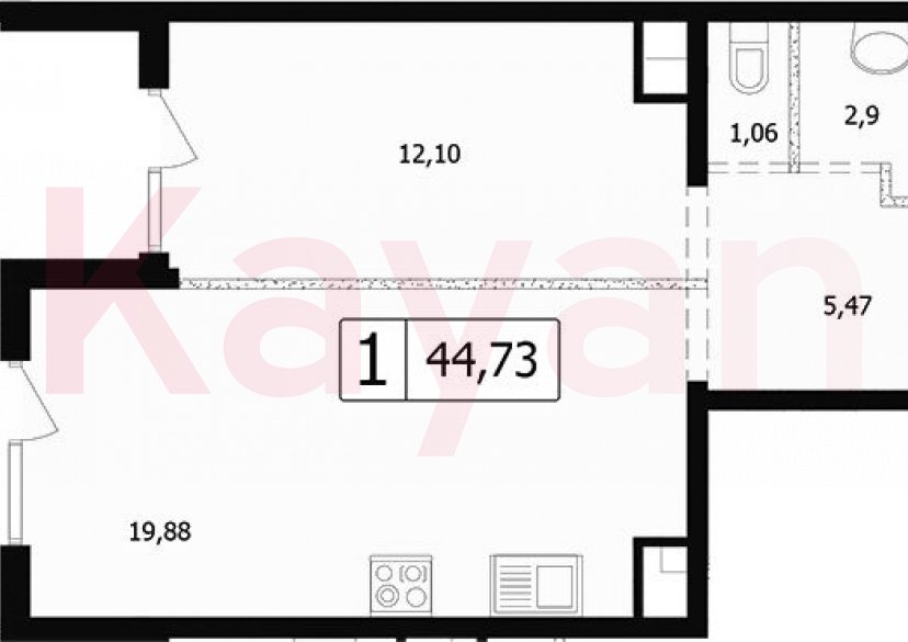 Продажа 2-комн. квартиры, 38.68 кв.м фото 0 Продажа 2-комн. квартиры, 38.68 кв.м фото 0