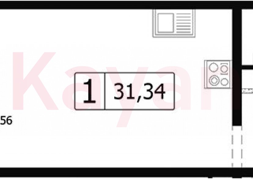 Продажа студии, 29.89 кв.м фото 0