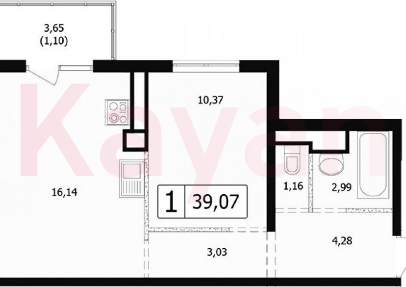 Продажа 2-комн. квартиры, 37.97 кв.м фото 0