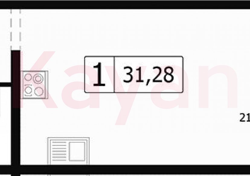 Продажа студии, 28.21 кв.м фото 0