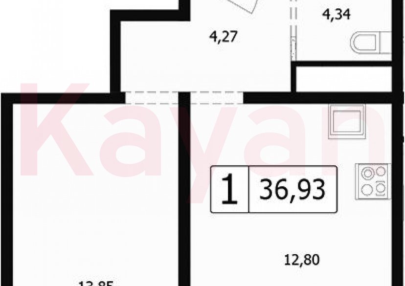 Продажа 1-комн. квартиры, 33.53 кв.м фото 0 Продажа 1-комн. квартиры, 33.53 кв.м фото 0