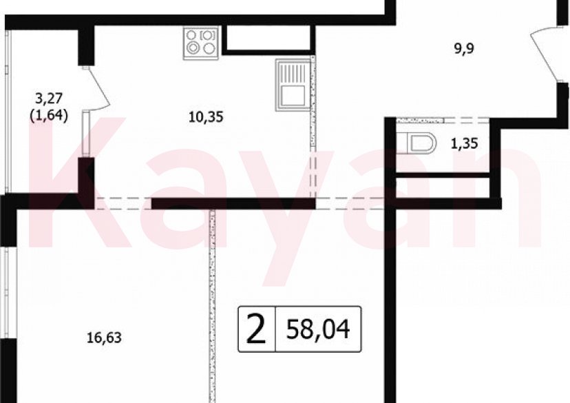 Продажа 2-комн. квартиры, 55.16 кв.м фото 0 Продажа 2-комн. квартиры, 55.16 кв.м фото 0