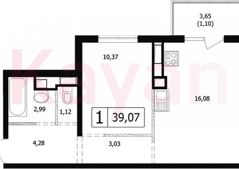 Продажа 2-комн. квартиры, 37.97 кв.м фото 0 Продажа 2-комн. квартиры, 37.97 кв.м фото 0