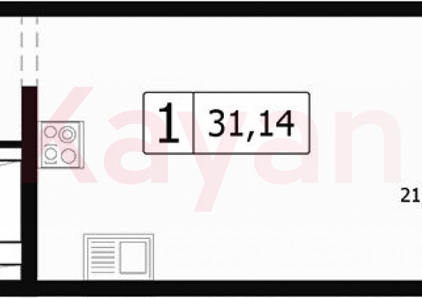 Продажа студии, 27.81 кв.м фото 0 Продажа студии, 27.81 кв.м фото 0