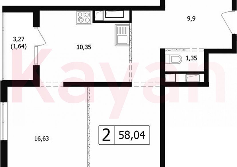 Продажа 2-комн. квартиры, 54.56 кв.м фото 0 Продажа 2-комн. квартиры, 54.56 кв.м фото 0