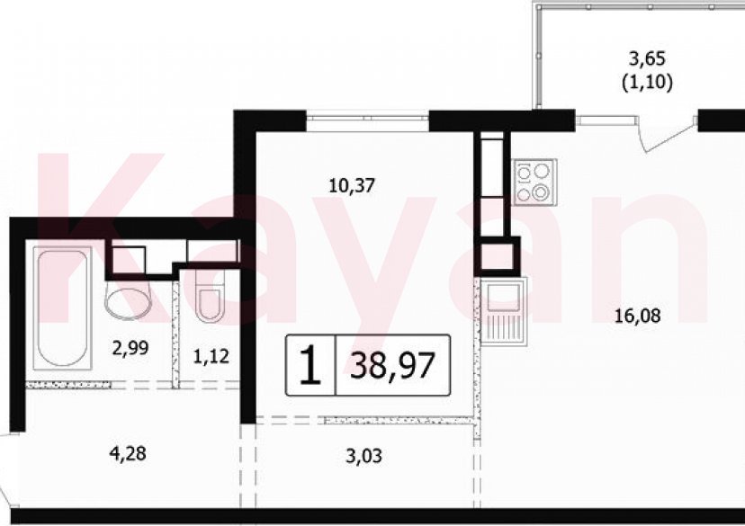 Продажа 2-комн. квартиры, 36.8 кв.м фото 0