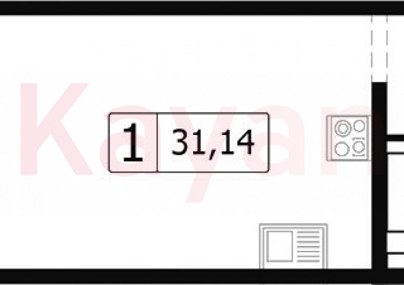 Продажа студии, 28.31 кв.м фото 0