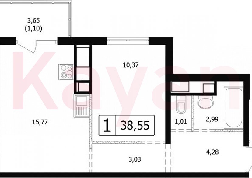 Продажа 2-комн. квартиры, 37.45 кв.м фото 0 Продажа 2-комн. квартиры, 37.45 кв.м фото 0