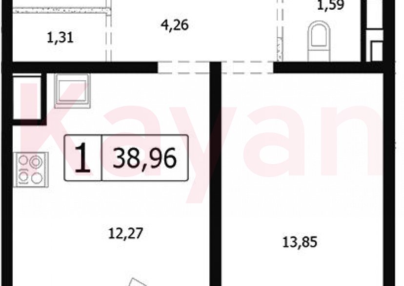 Продажа 1-комн. квартиры, 34.36 кв.м фото 0 Продажа 1-комн. квартиры, 34.36 кв.м фото 0