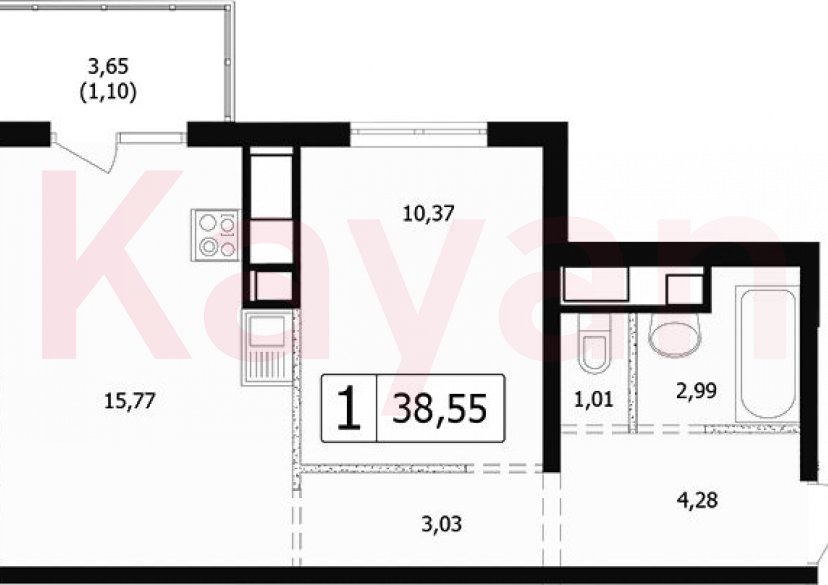 Продажа 2-комн. квартиры, 37.45 кв.м фото 0 Продажа 2-комн. квартиры, 37.45 кв.м фото 0
