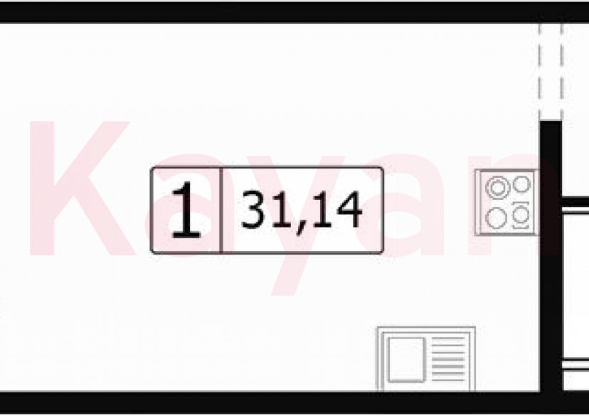 Продажа студии, 28.31 кв.м фото 0 Продажа студии, 28.31 кв.м фото 0