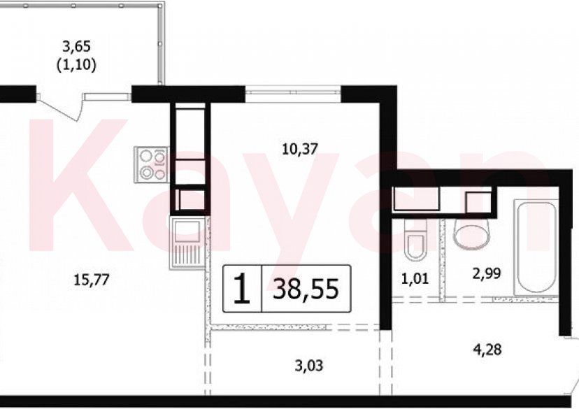 Продажа 2-комн. квартиры, 37.45 кв.м фото 0 Продажа 2-комн. квартиры, 37.45 кв.м фото 0