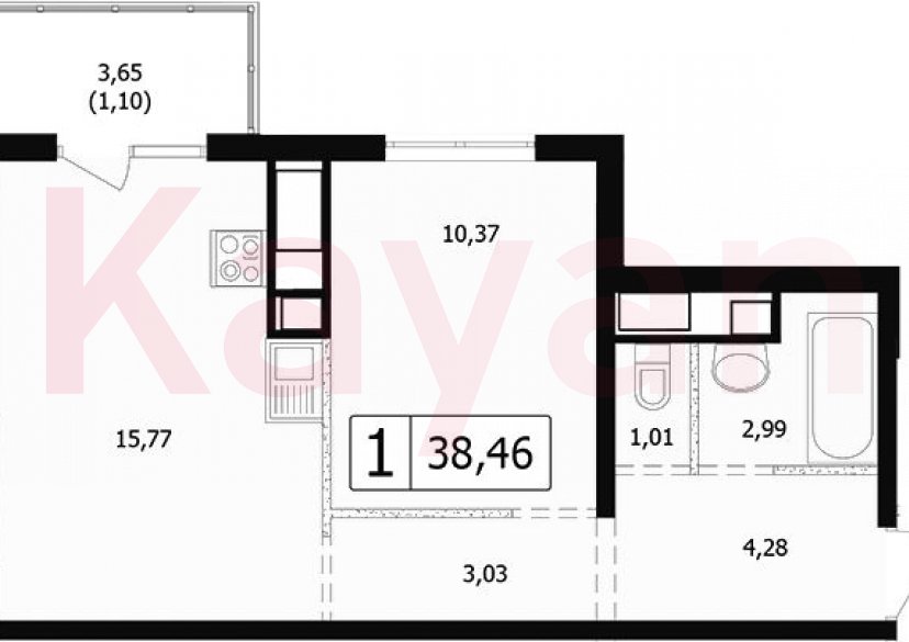 Продажа 2-комн. квартиры, 37.36 кв.м фото 0