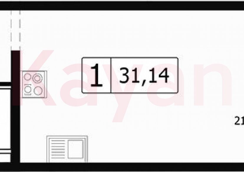 Продажа студии, 28.31 кв.м фото 0 Продажа студии, 28.31 кв.м фото 0