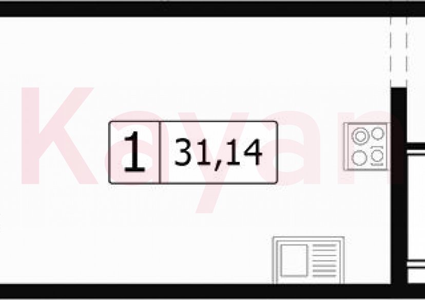 Продажа студии, 28.31 кв.м фото 0 Продажа студии, 28.31 кв.м фото 0