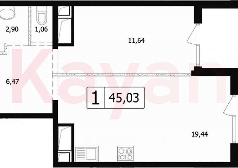 Продажа 2-комн. квартиры, 38.51 кв.м фото 0