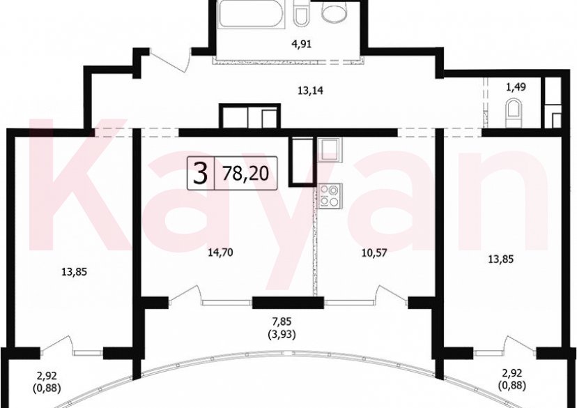 Продажа 3-комн. квартиры, 66.51 кв.м фото 0 Продажа 3-комн. квартиры, 66.51 кв.м фото 0