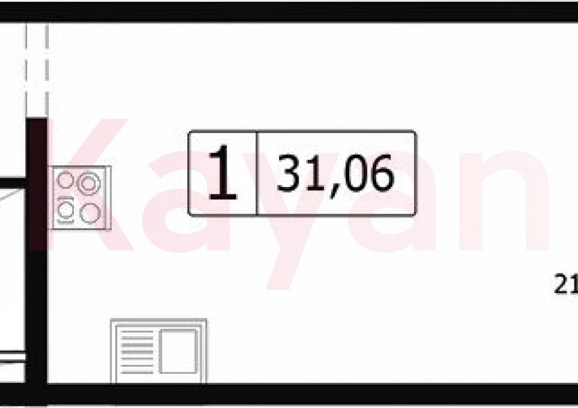 Продажа студии, 28.31 кв.м фото 0 Продажа студии, 28.31 кв.м фото 0