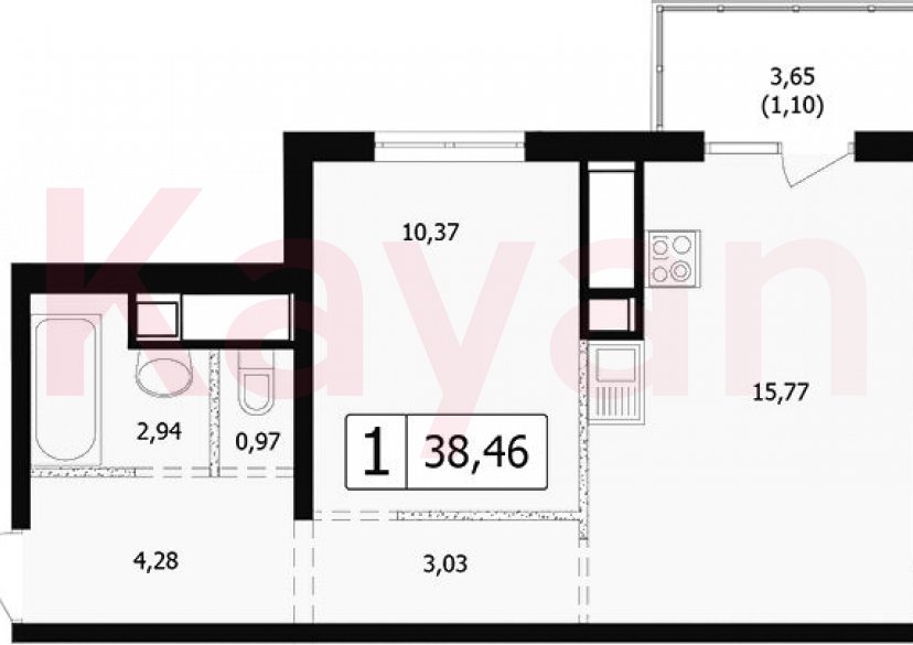 Продажа 2-комн. квартиры, 36.2 кв.м фото 0