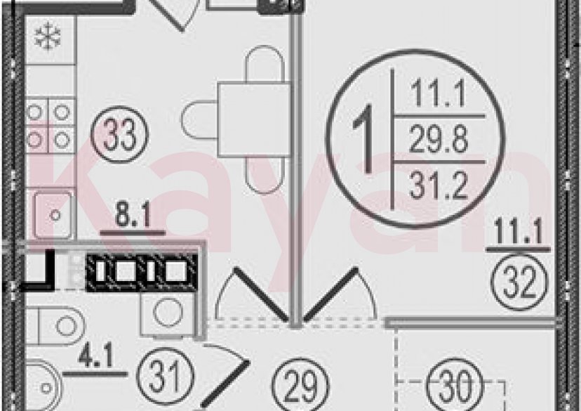 Продажа 1-комн. квартиры, 29.8 кв.м фото 0 Продажа 1-комн. квартиры, 29.8 кв.м фото 0